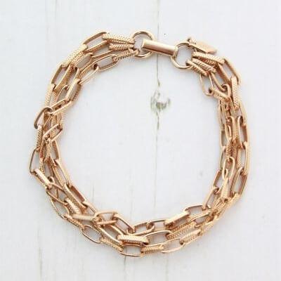 Sarah Coventry Gold Link Chain Bracelet