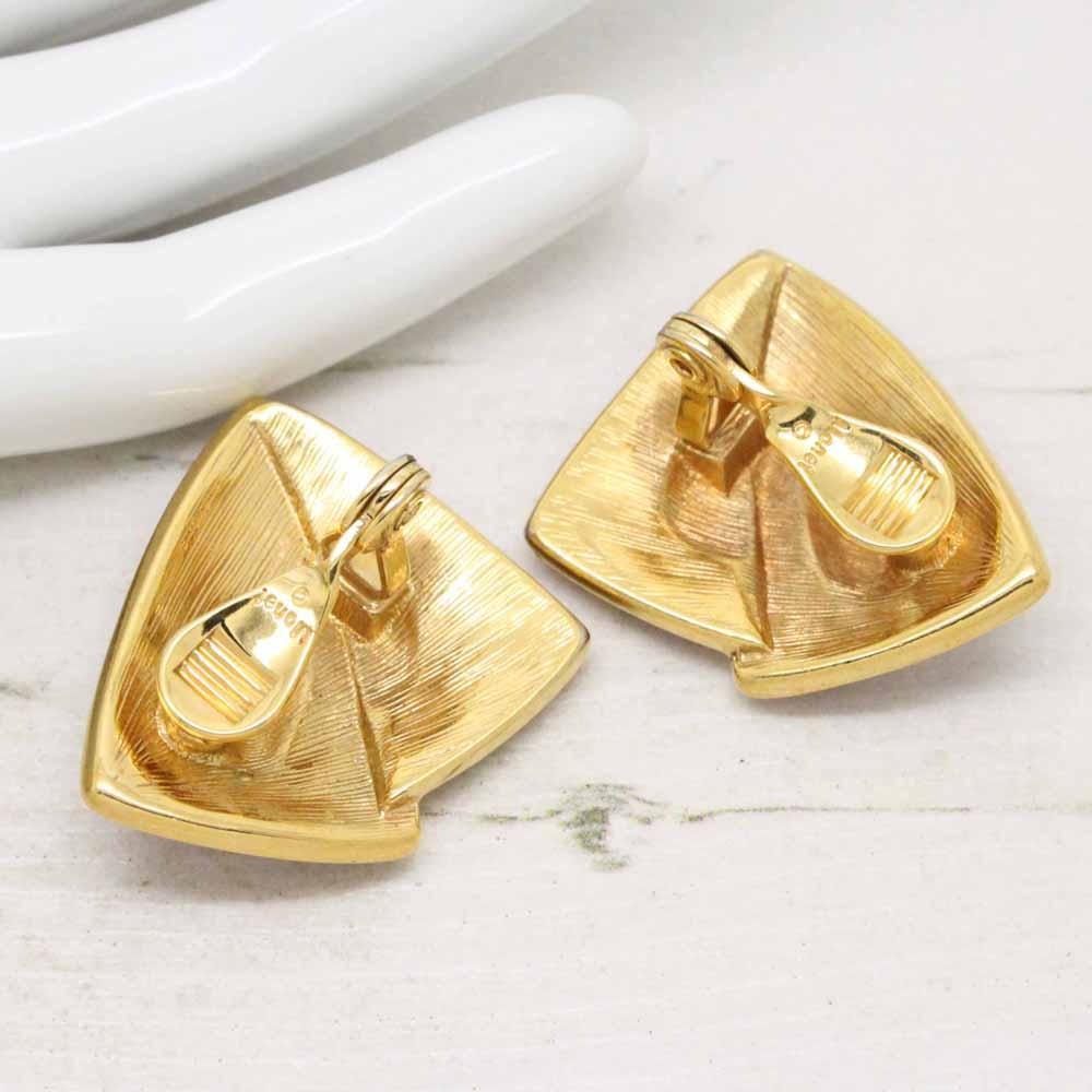 Vintage 1970s Monet Stylised Abstract Clip On Earrings