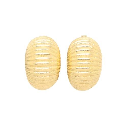 1980s Monet Gold Demi-Hoop Clip On Earrings