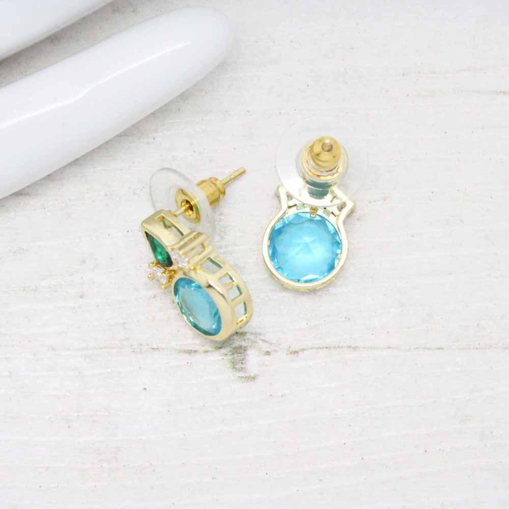 Ondine Geometric Crystal Stud Earrings