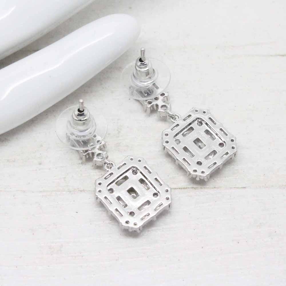 Evelyn Art Deco Zirconia Crystal Drop Earrings