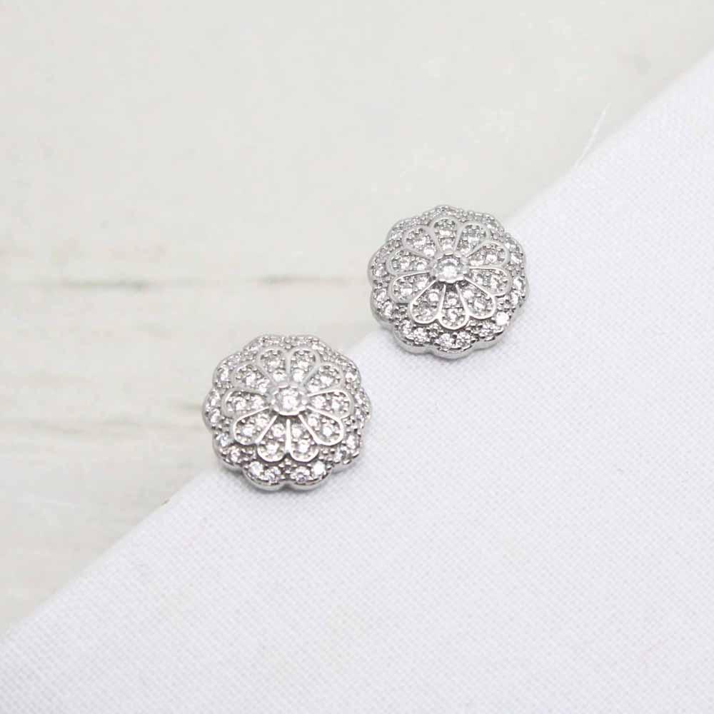 Clara Edwardian Inspired Zirconia Crystal Stud Earrings