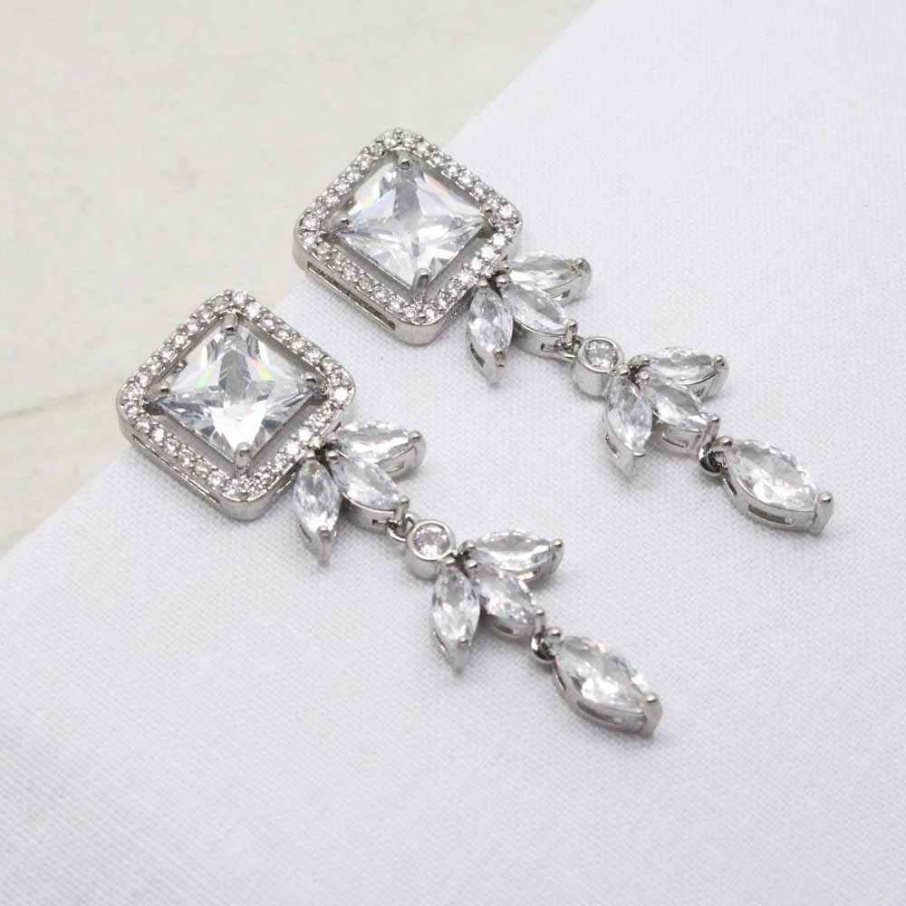 Mayfair Vintage Inspired Statement Zirconia Crystal Drop Earrings
