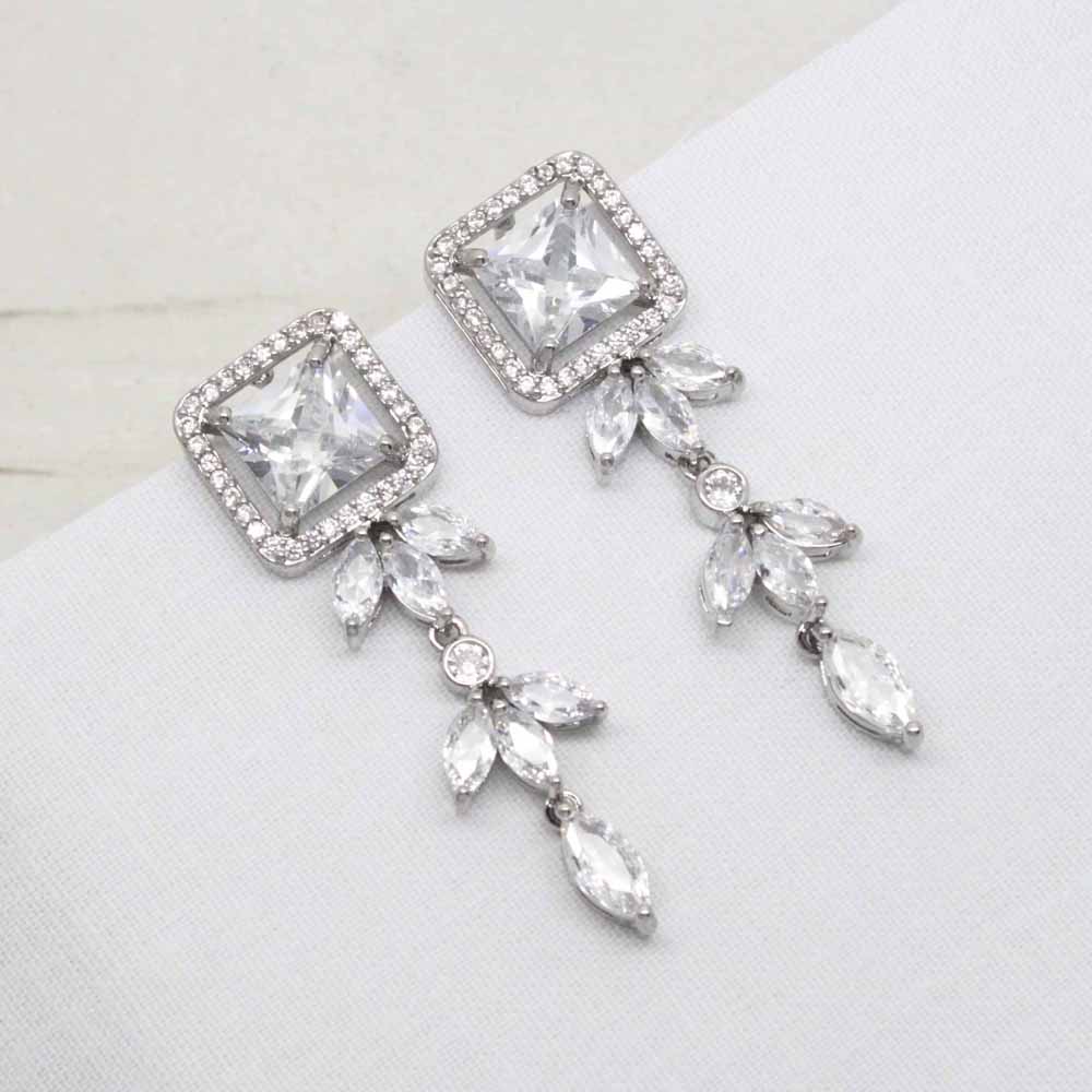 Mayfair Vintage Inspired Statement Zirconia Crystal Drop Earrings