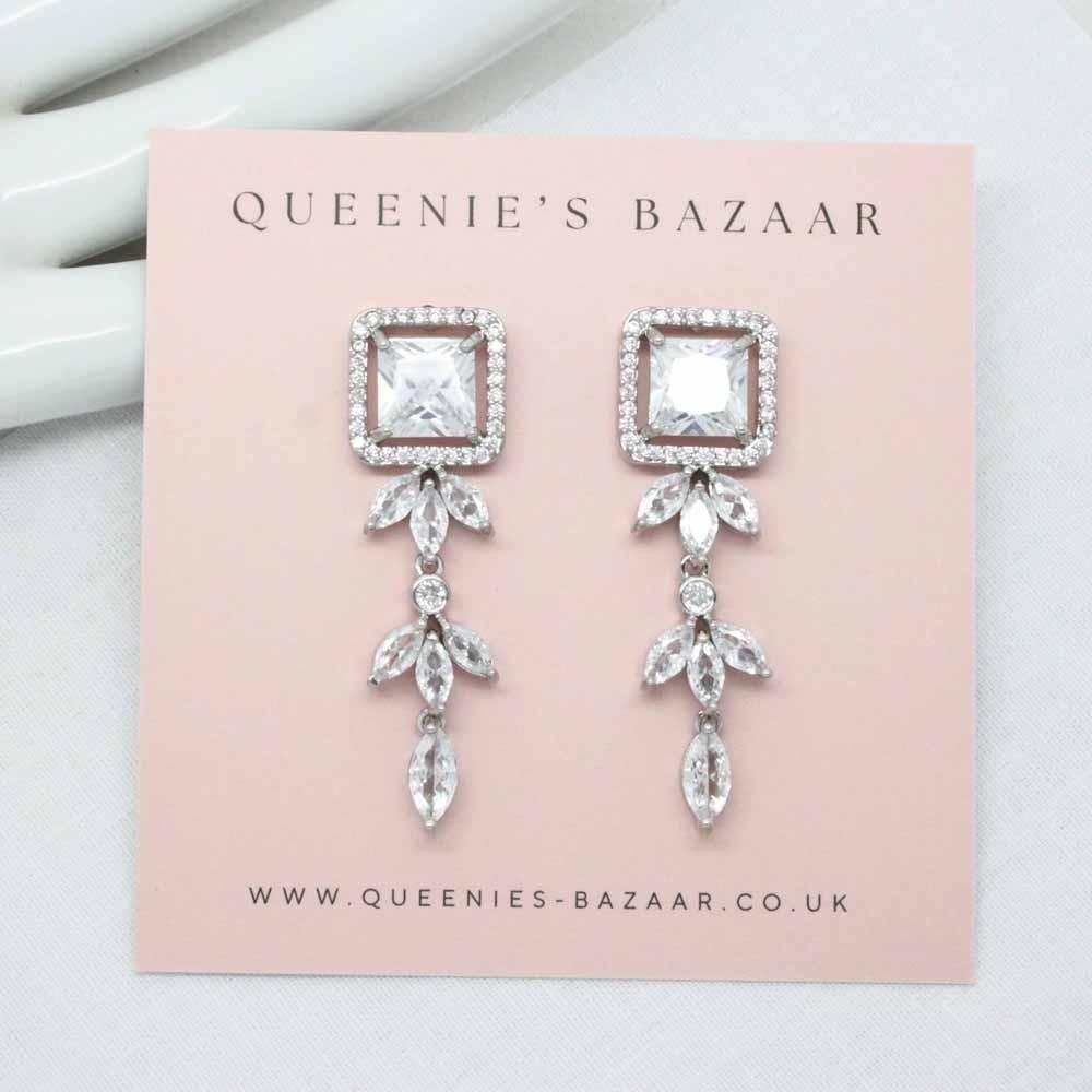 Mayfair Vintage Inspired Statement Zirconia Crystal Drop Earrings
