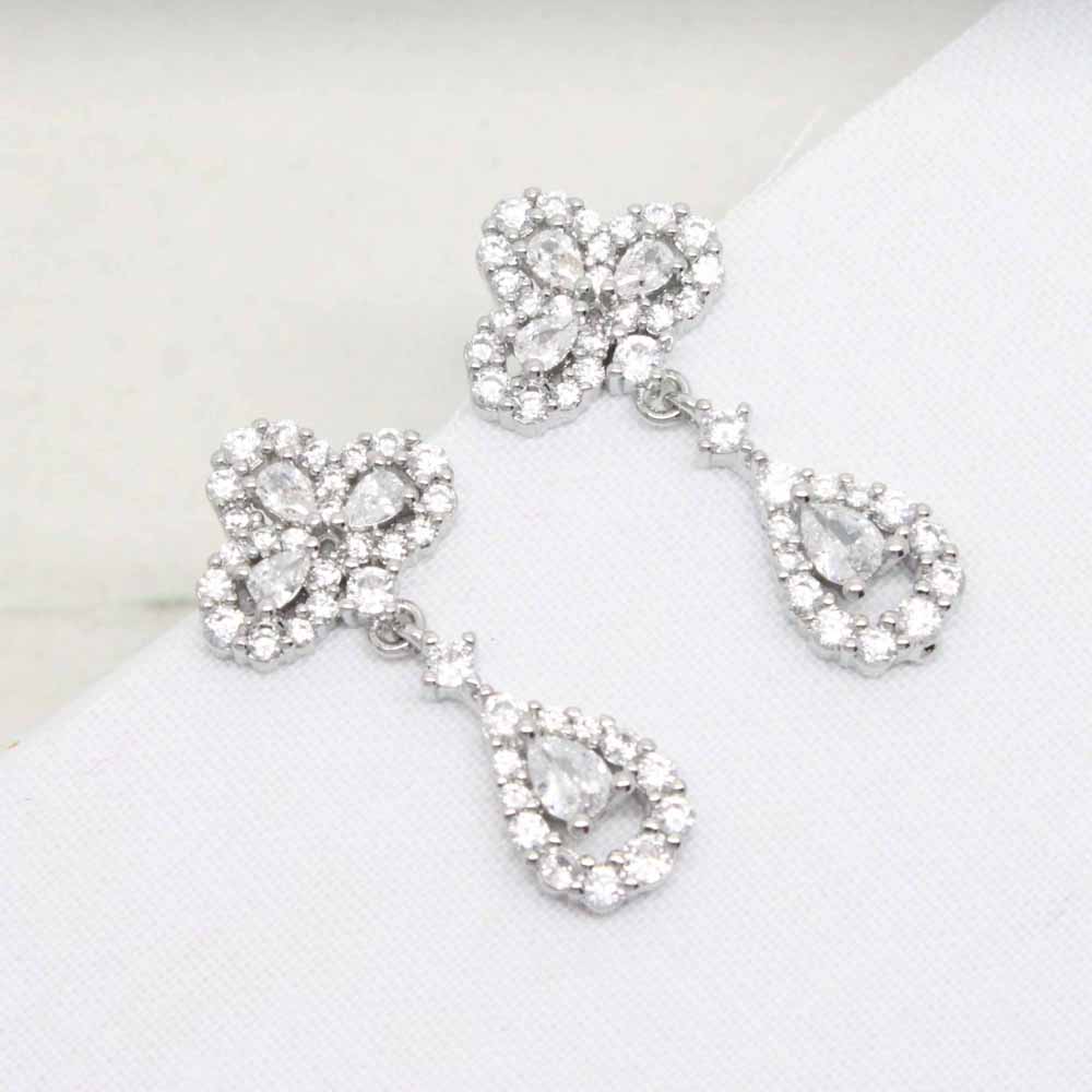 Garland Pendent Edwardian Inspired Zirconia Crystal Earrings