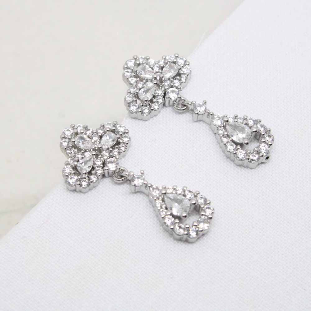 Garland Pendent Edwardian Inspired Zirconia Crystal Earrings