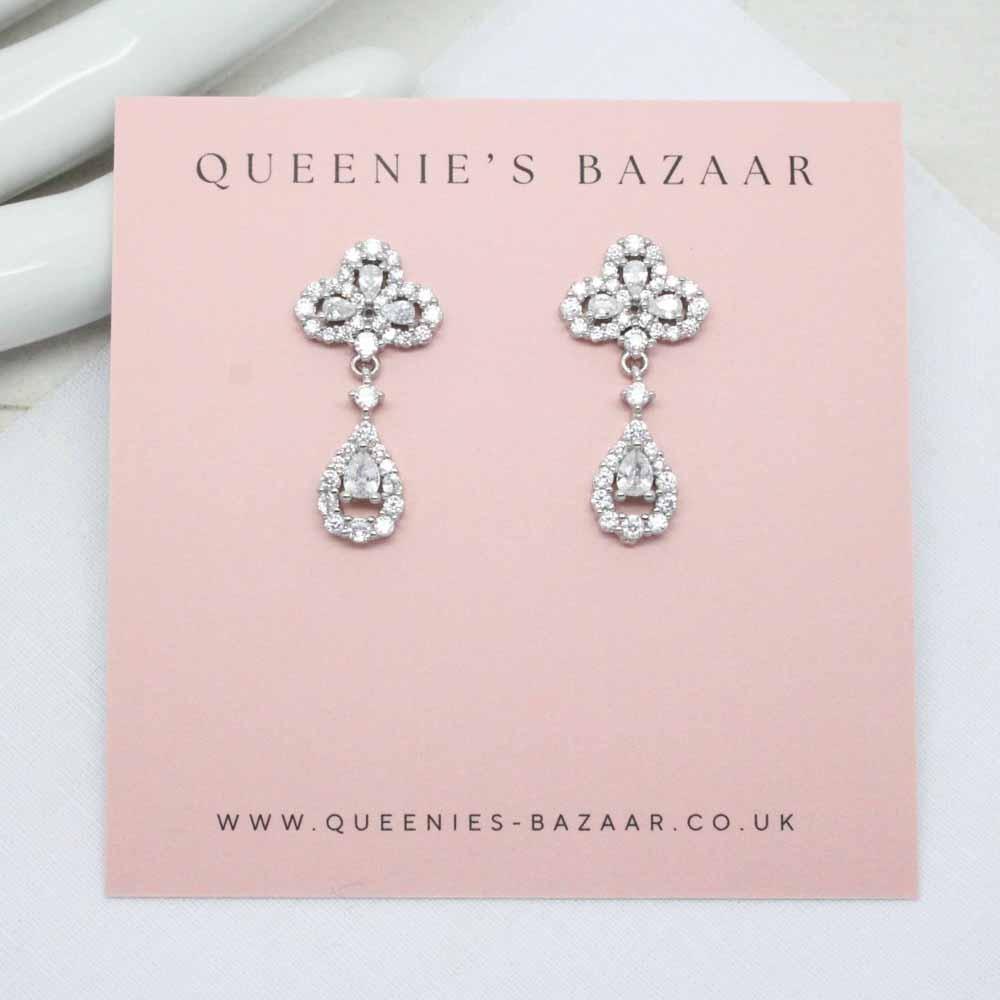 Garland Pendent Edwardian Inspired Zirconia Crystal Earrings