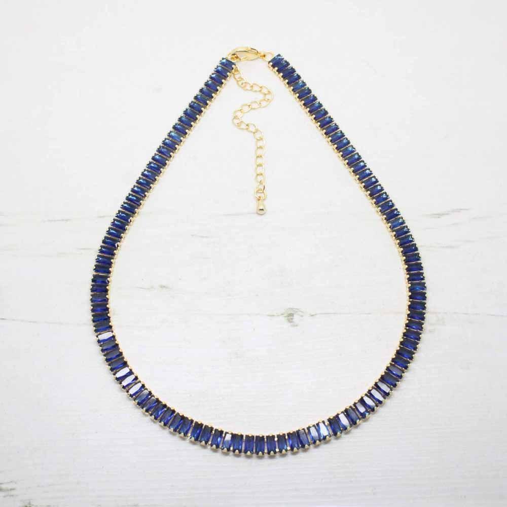 Vintage Inspired Cubic Zirconia Tennis Necklace