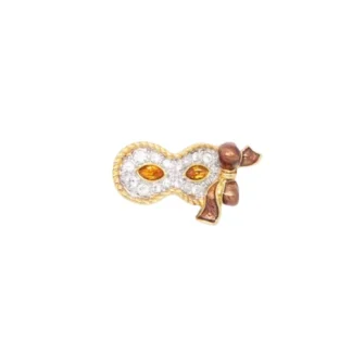 Vintage Swarovski Crystal Carnival Mask Tie Pin Brooch