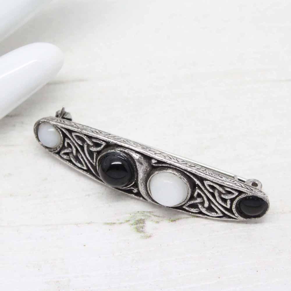 Vintage Miracle Celtic Knot Bar Brooch
