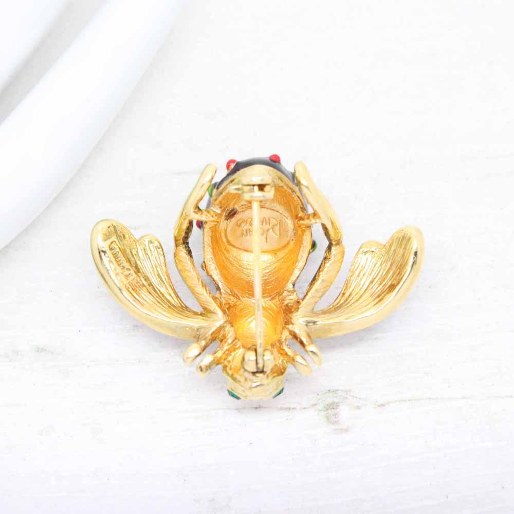 Joan Rivers Cherry Bee Brooch Pin