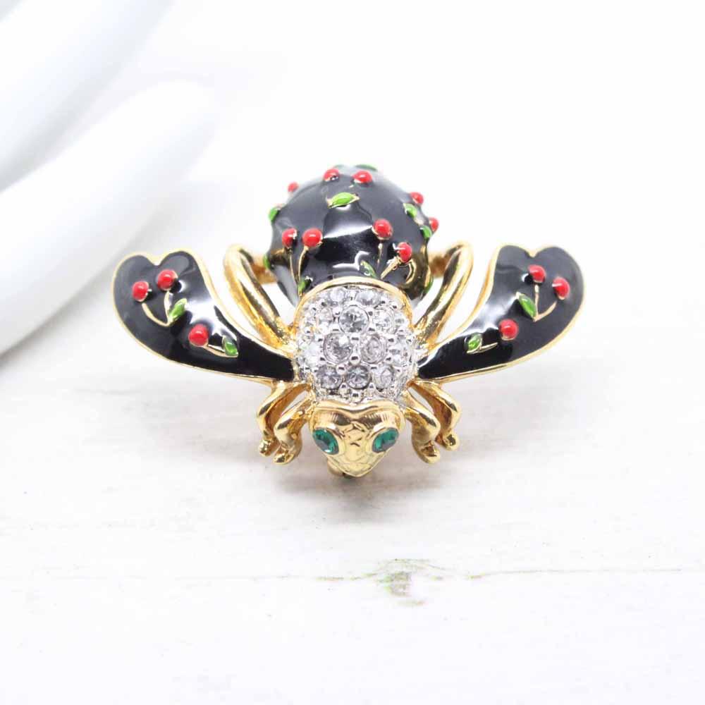Joan Rivers Cherry Bee Brooch Pin