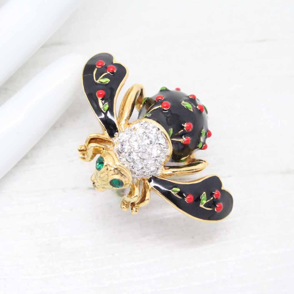 Joan Rivers Cherry Bee Brooch Pin