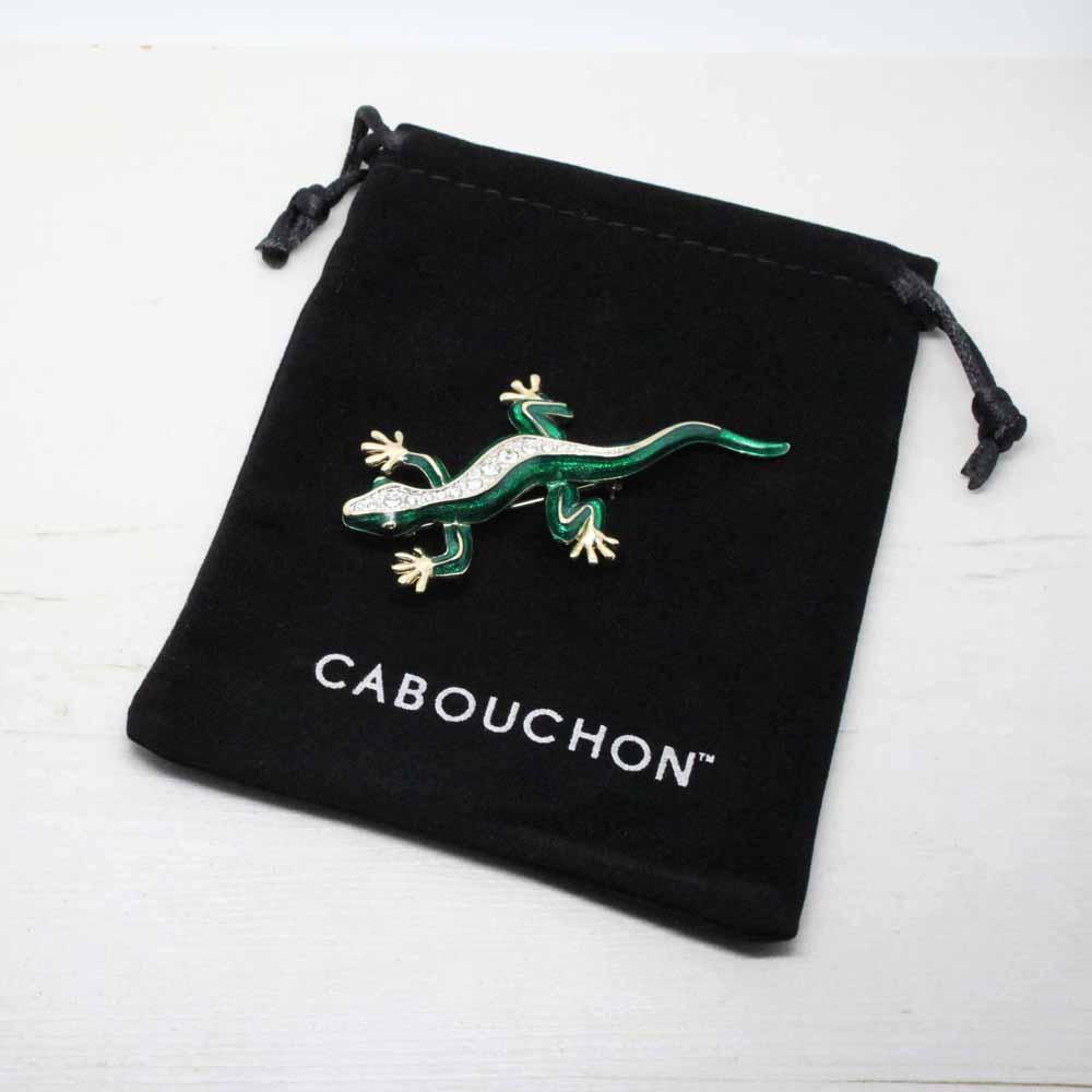 Vintage ‘Cabouchon’ Enamel & Swarovski Crystal Lizard Brooch