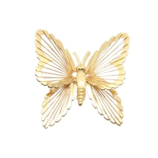 1980s Vintage Monet Gold Butterfly Brooch