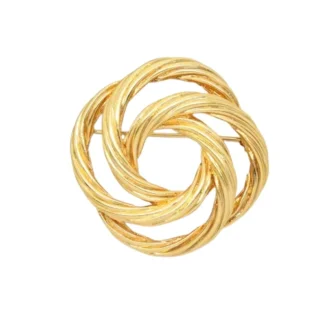 Vintage 1980s Signed Monet Swirl Brooch