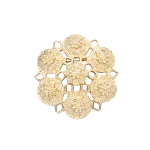 1970s Vintage Fashion Rite Ornate Shield Sarah Coventry Brooch