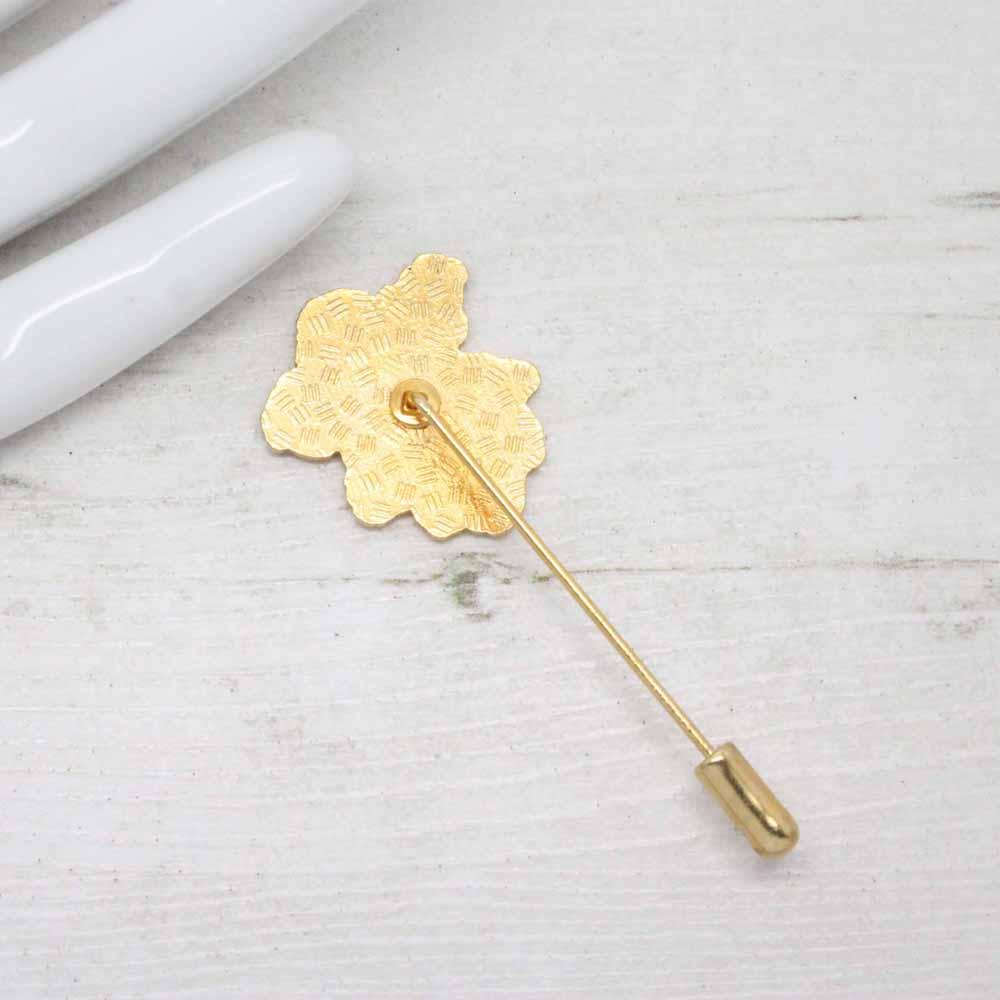 Vintage Cloisonne Enamel Blue Orchid Blossom Stick Pin Brooch