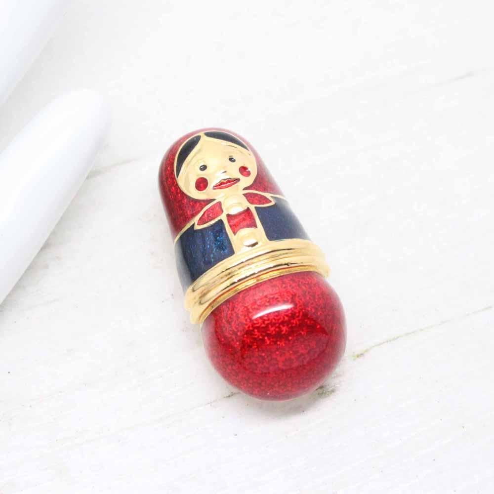 Vintage ‘Cabouchon’ Enamel Russian Nesting Doll Brooch