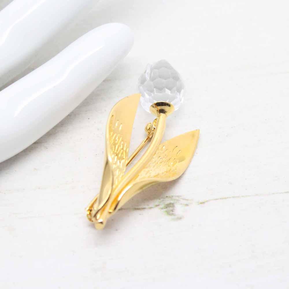 1990s Vintage Swarovski Tulip Flower Brooch