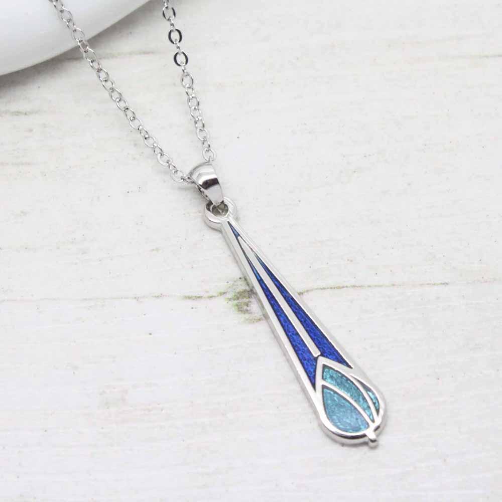 Sea Gems Mackintosh Art Nouveau Rose Bud Necklace