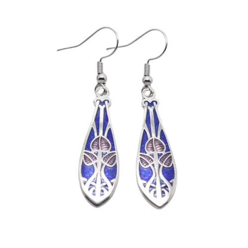 Sea Gems Mackintosh Art Nouveau Spring Leaves Earrings