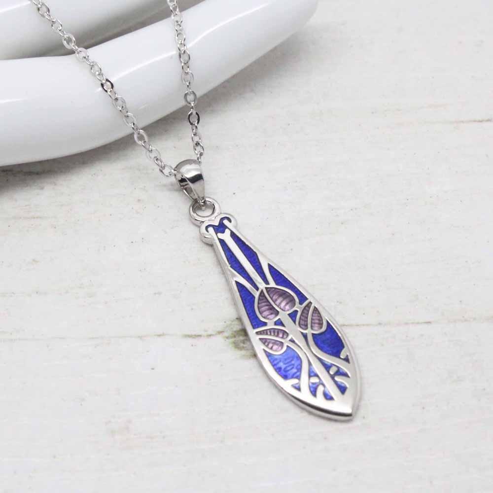 Sea Gems Mackintosh Art Nouveau Spring Leaves Necklace