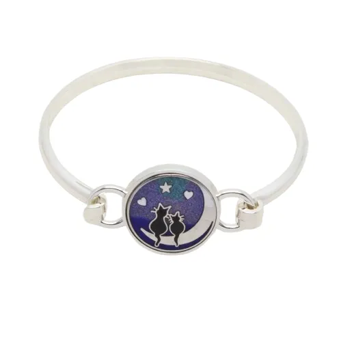 Black Cats on the Moon Bangle by Sea Gems