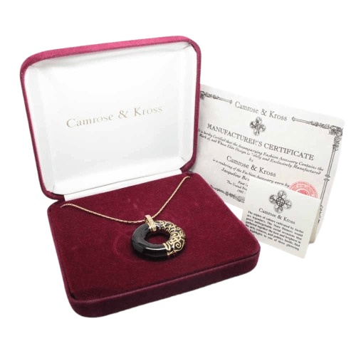 Camrose and Kross Jacqueline Kennedy Enamel & Crystal Parisian Circle Necklace
