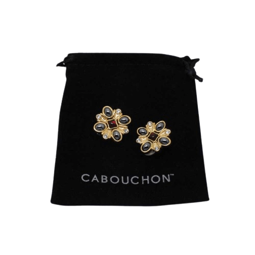 Vintage ‘Cabouchon’ Jewel Cabochon Clip On Earrings