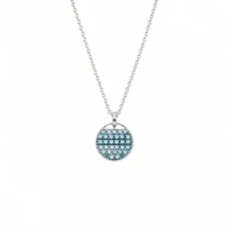 Vintage Swarovski Crystal Sublima Pendant Necklace - Blue