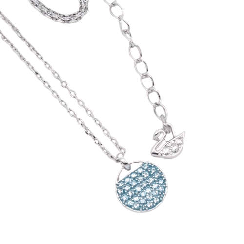 Vintage Swarovski Crystal Sublima Pendant Necklace - Blue