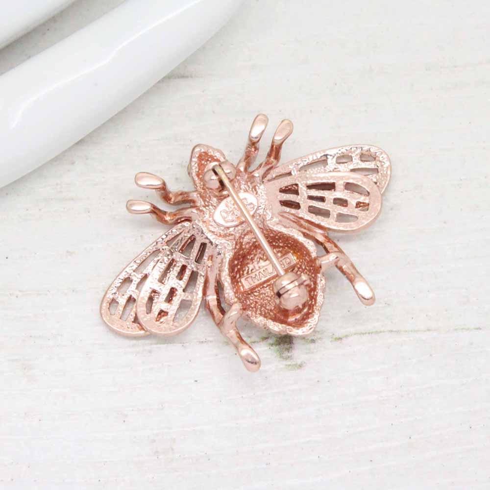 Joan Rivers Rose Gold Bee Brooch Pin