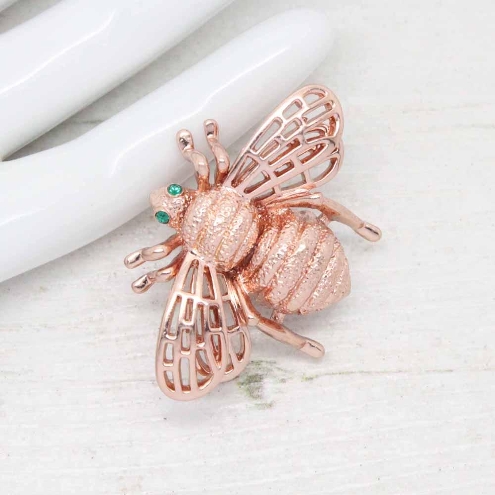 Joan Rivers Rose Gold Bee Brooch Pin