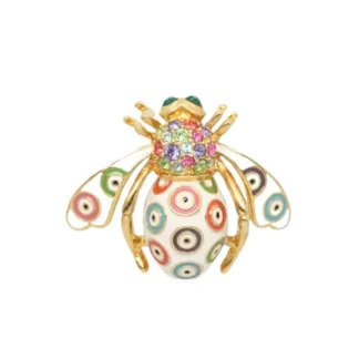 Joan Rivers Colourful Evil Eye Bee Brooch Pin