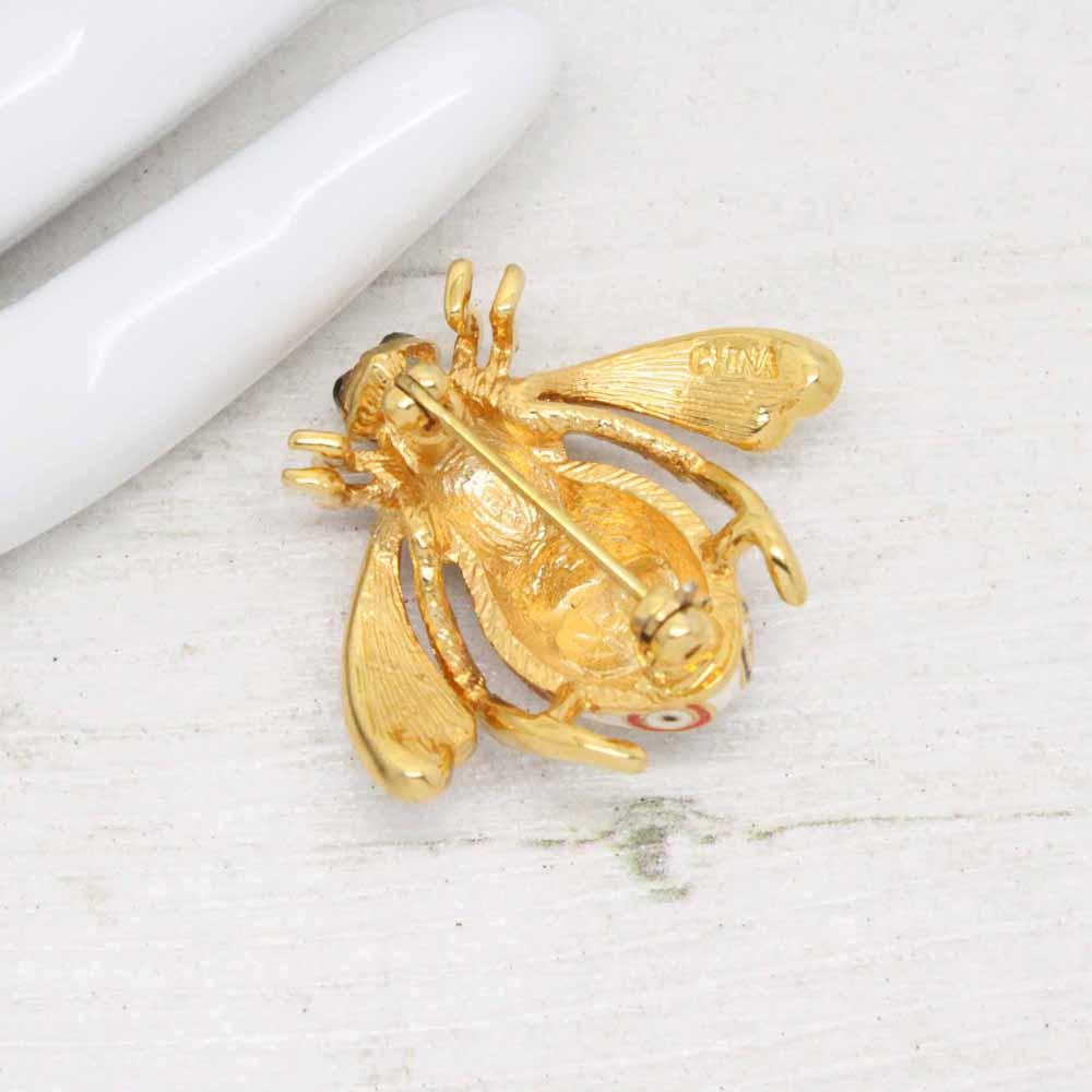 Joan Rivers Colourful Evil Eye Bee Brooch Pin