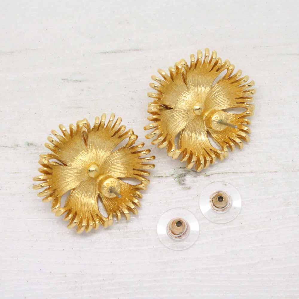 Vintage Signed Monet Cordelia Stud Earrings