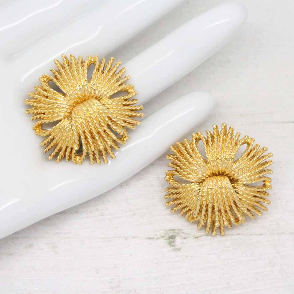 Vintage Signed Monet Cordelia Stud Earrings