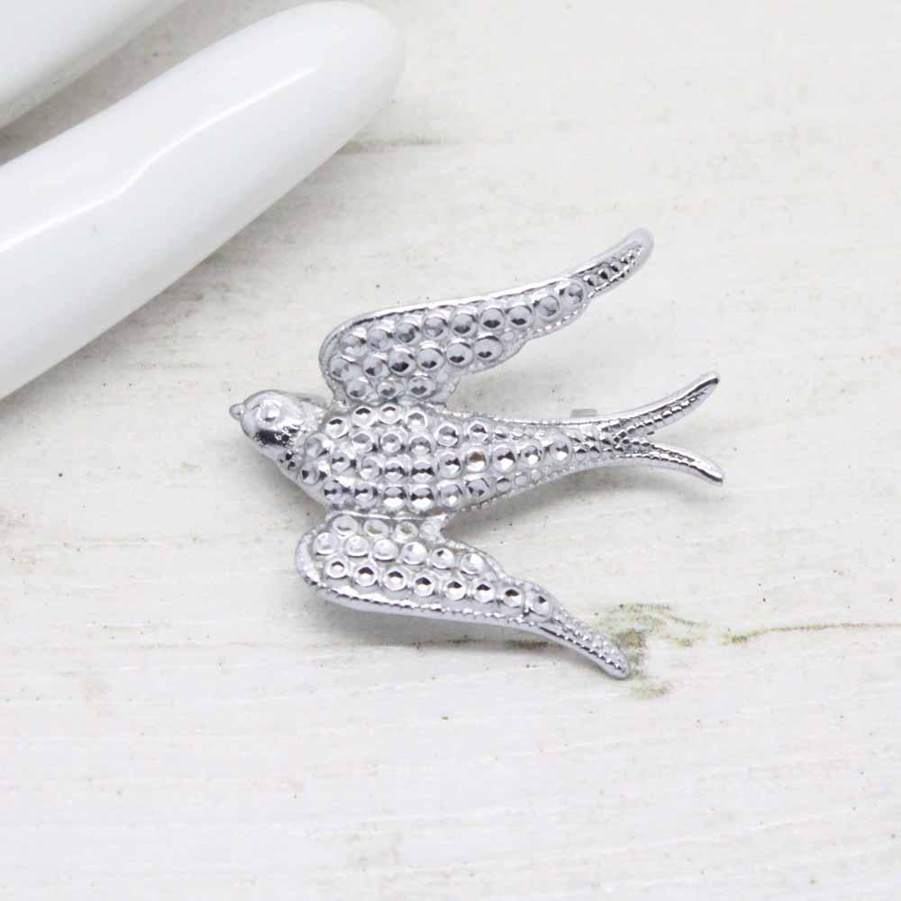 Charles Horner Staybrite Swallow Bird Brooch Pin