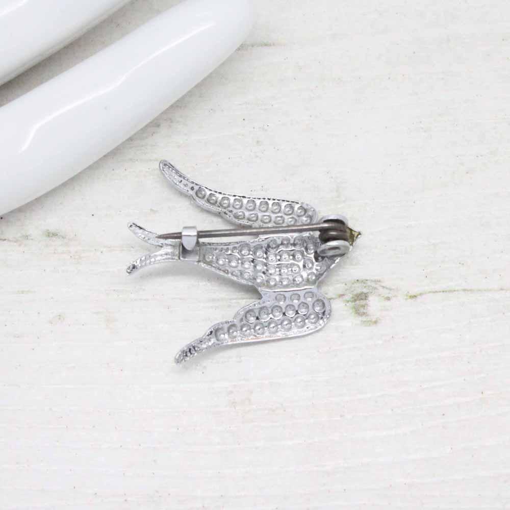 Charles Horner Staybrite Swallow Bird Brooch Pin