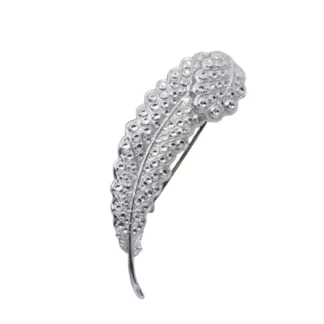Vintage Charles Horner Staybrite Feather Brooch